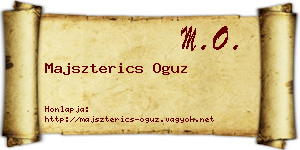 Majszterics Oguz névjegykártya